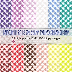 Pantone NY 2018 Spring & Summer Textured Striped Ginghams
