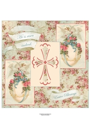 Vintage Doves Religious Easter Quick Card Topper