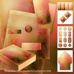 Vintage Musical Warm Autumn Roses A6 Stationery Kit