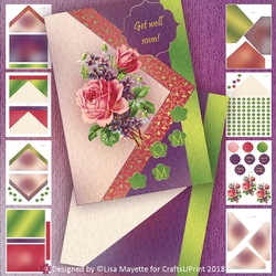 Vintage Victoiran Pink Roses & Violets All Occasion Card