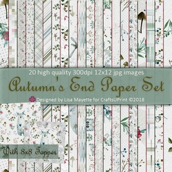Autumns End Paper Pack with 8x8 Topper