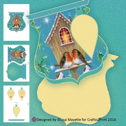 Where Robins Live Qua-trefoil Shaped Card