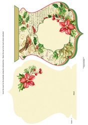 Christmas Music Qua-trefoil Shaped Quick Card
