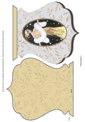 Art Deco Lady in Gold Qua-trefoil Shaped Quick Card