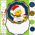 Cute Christmas Giraffe Quatrefoil Rocker Card Making Kit