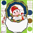 Cute Christmas Zebra Quatrefoil Rocker Card Making Kit