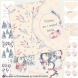 Elegant Christmas Cute Penguins Card Making Kit