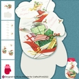 Little Miss Claus Wooly Mitten Shaped Gift Card Holder Making Kit