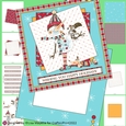 Silly Snowman Bird & Ice Skating Dog Christmas Cad Making Kit