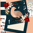 Folk Art 12 Days of Christmas Partridge in a Pear Tree Card Making Kit
