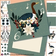 Folk Art 12 Days of Christmas Six Geese a Laying Card Making Kit