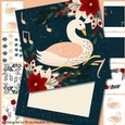 Folk Art 12 Days of Christmas Seven Swans a Swimming Card Making Kit