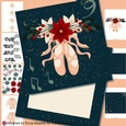 Folk Art 12 Days of Christmas Nine Ladies Dancing Card Making Kit