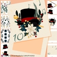 Folk Art 12 Days of Christmas Ten Lords a Leaping Card Making Kit