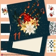 Folk Art 12 Days of Christmas Eleven Pipers Piping Card Making Kit