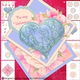 Engraved Heart & Magnolias Valentine Card Making Kit