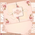 Romantic Peach Roses Valentine Card Making Kit