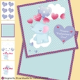 Elephant Love Balloons Valentine Card Making Kit