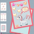 Sweet Unicorn Pegasus Valentine Layered Wobble Card Making Kit