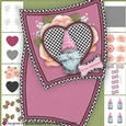 Pink Papa Gnome Shaped Valentine Card Making Kit