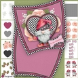 Biker Gnome Shaped Valentine Card Making Kit