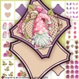 Pink Hearts Gnome Diamond Shaped Valentine Card Making Kit