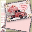 Beautiful Red Truck Valentine Card Making Kit