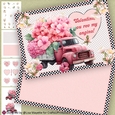 Hydrangea Truck Valentine Card Making Kit