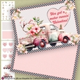 Pink Truck Valentine Card Making Kit