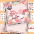 Gray Boho Love Gnomes Valentine Card Making Kit