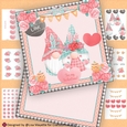 Boho Hippie Love Gnomes Valentine Card Making Kit