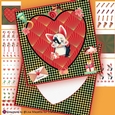 Art Deco Puppy Love Bull Dog Valentine Card Making Kit