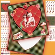 Art Deco Puppy Love Kooky Couple Valentine Card Making Kit