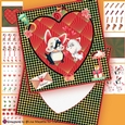 Art Deco Puppy Love Couple Valentine Card Making Kit