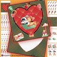 Art Deco Puppy Love Joyful Valentine Card Making Kit