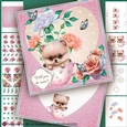 Tea Cup Pup Pekingese Valentine Card Making Kit