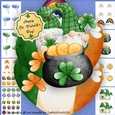 Leprechauns Gold Plaid Couple St. Patricks Day Shaped Card Making Kit