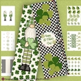 Tree Top Gingham Leprechaun Gnome St. Patricks Day Gatefold Card Making Kit