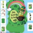 St. Patricks Day Troll Gold Shaped Card Making Kit