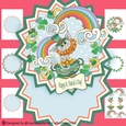 Whimsical St. Patricks Day Cat Shaped Card Making Kit
