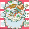 Whimsical St. Patricks Day Leprechaun & Bird Shaped Card Making Kit