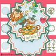 Whimsical St. Patricks Day Leprechaun & Cat Shaped Card Making Kit
