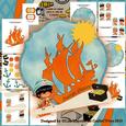 Surfer Sailor Boy Beach Pirate in Orange Card Making Kit