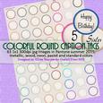 Colorful Round Brad Style Caption Tags for Sentiments