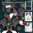 Shaped Amaryllis & Poinsettia Decoupage Christmas Stocking Mini Kit