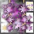 Shaped Purple Snowflake Christmas Ornament Card Mini Kit