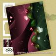 Green & Red Christmas Baubles Note Card Decoupage Mini Kit