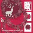 Red Yule Deer Pyramage Celtic Pagan Decoupage Mini Kit