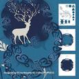 Blue Yule Deer Pyramage Celtic Pagan Decoupage Mini Kit