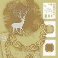 Gold Yule Deer Pyramage Celtic Pagan Decoupage Mini Kit